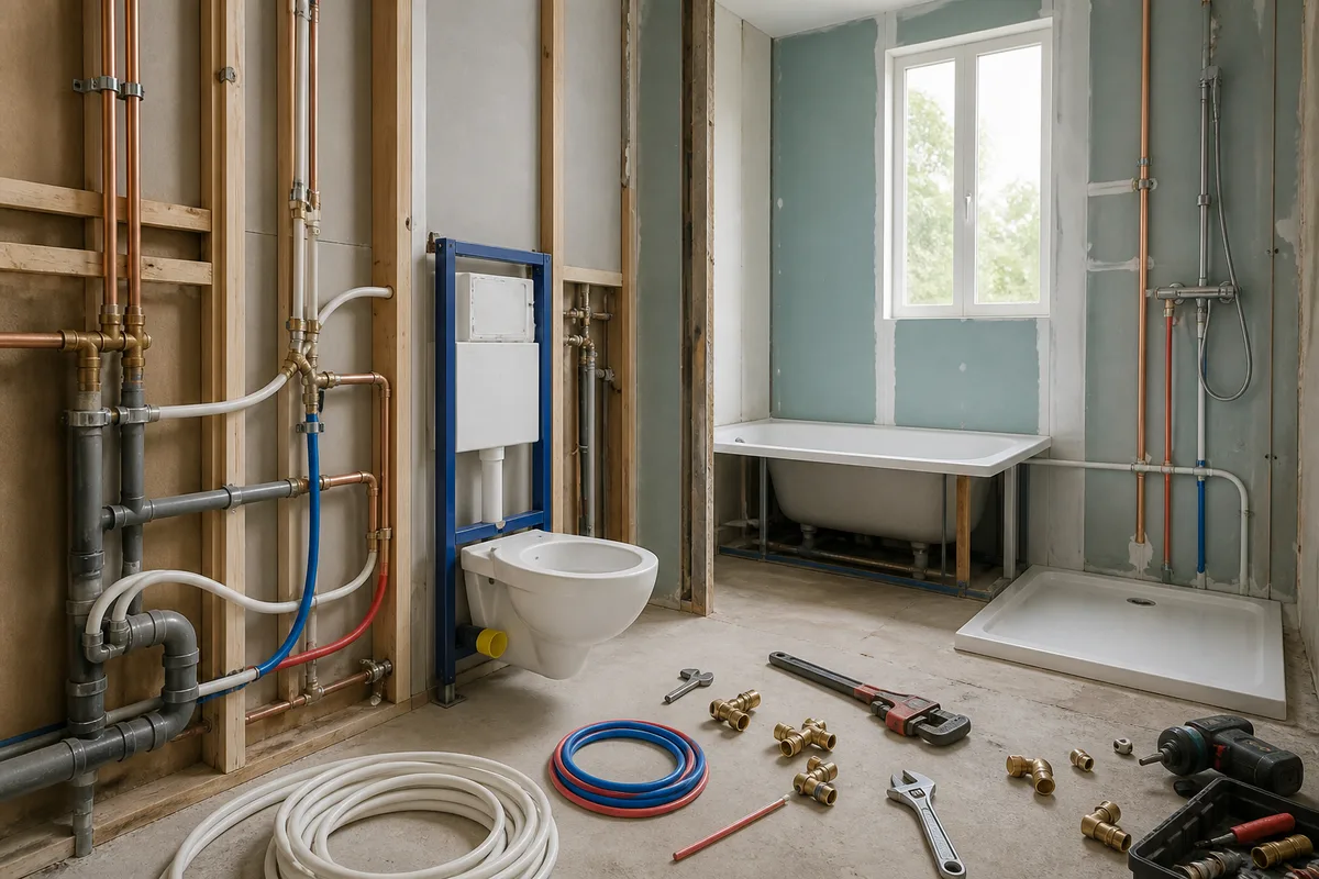 Rénovation de salle de bain : la plomberie poste par poste